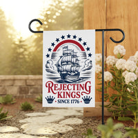 No Kings In America Garden Flag, 12x18 Inch Double Sided, Resist Hate Flag