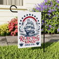 No Kings In America Garden Flag, 12x18 Inch Double Sided, Resist Hate Flag