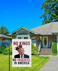 No Kings In America Garden Flag, 12x18 Inch Double Sided, Resist Hate Flag