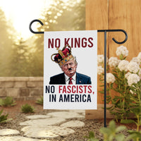 No Kings In America Garden Flag, 12x18 Inch Double Sided, Resist Hate Flag