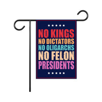 No Kings In America Garden Flag, 12x18 Inch Double Sided, Resist Hate Flag