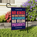 No Kings In America Garden Flag, 12x18 Inch Double Sided, Resist Hate Flag