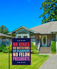 No Kings In America Garden Flag, 12x18 Inch Double Sided, Resist Hate Flag