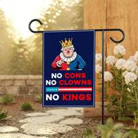 No Kings In America Garden Flag, 12x18 Inch Double Sided, Resist Hate Flag