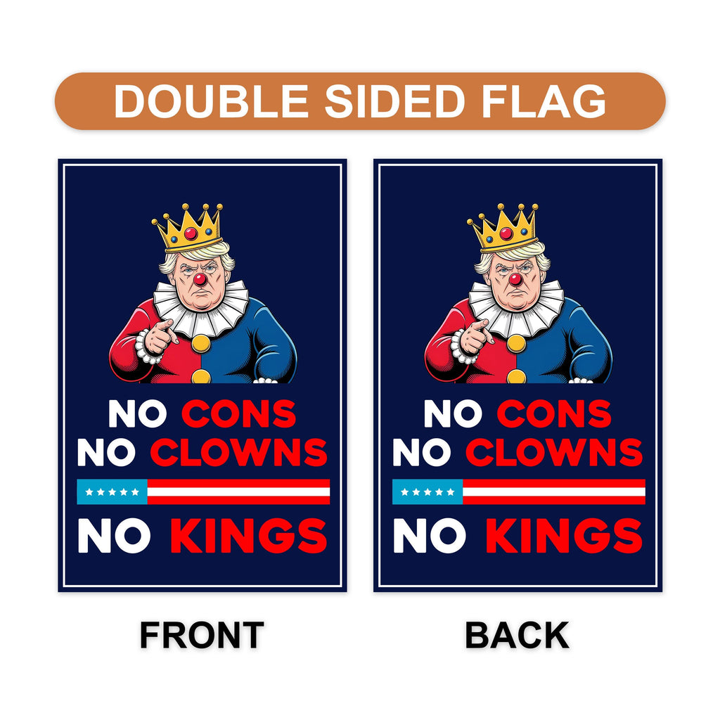 No Kings In America Garden Flag, 12x18 Inch Double Sided, Resist Hate Flag