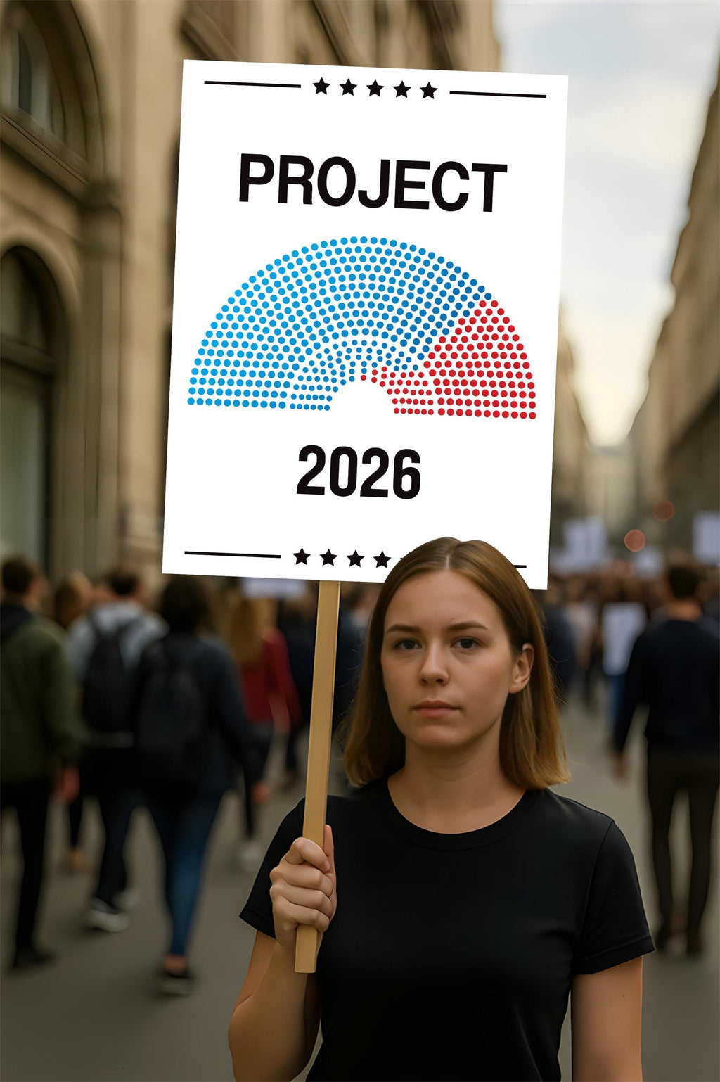 Project 2026 Protest Sign, Anti-Trump, No Kings In America, Political Activist Poster