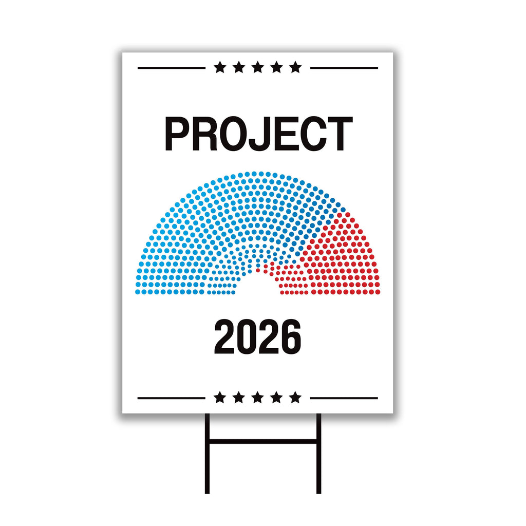 Project 2026 Protest Yard Sign - No Kings In America Lawn Sign, Anti-Trump, Resist Racism