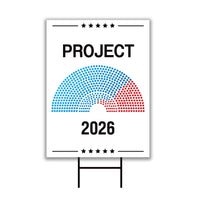 Project 2026 Protest Yard Sign - No Kings In America Lawn Sign, Anti-Trump, Resist Racism