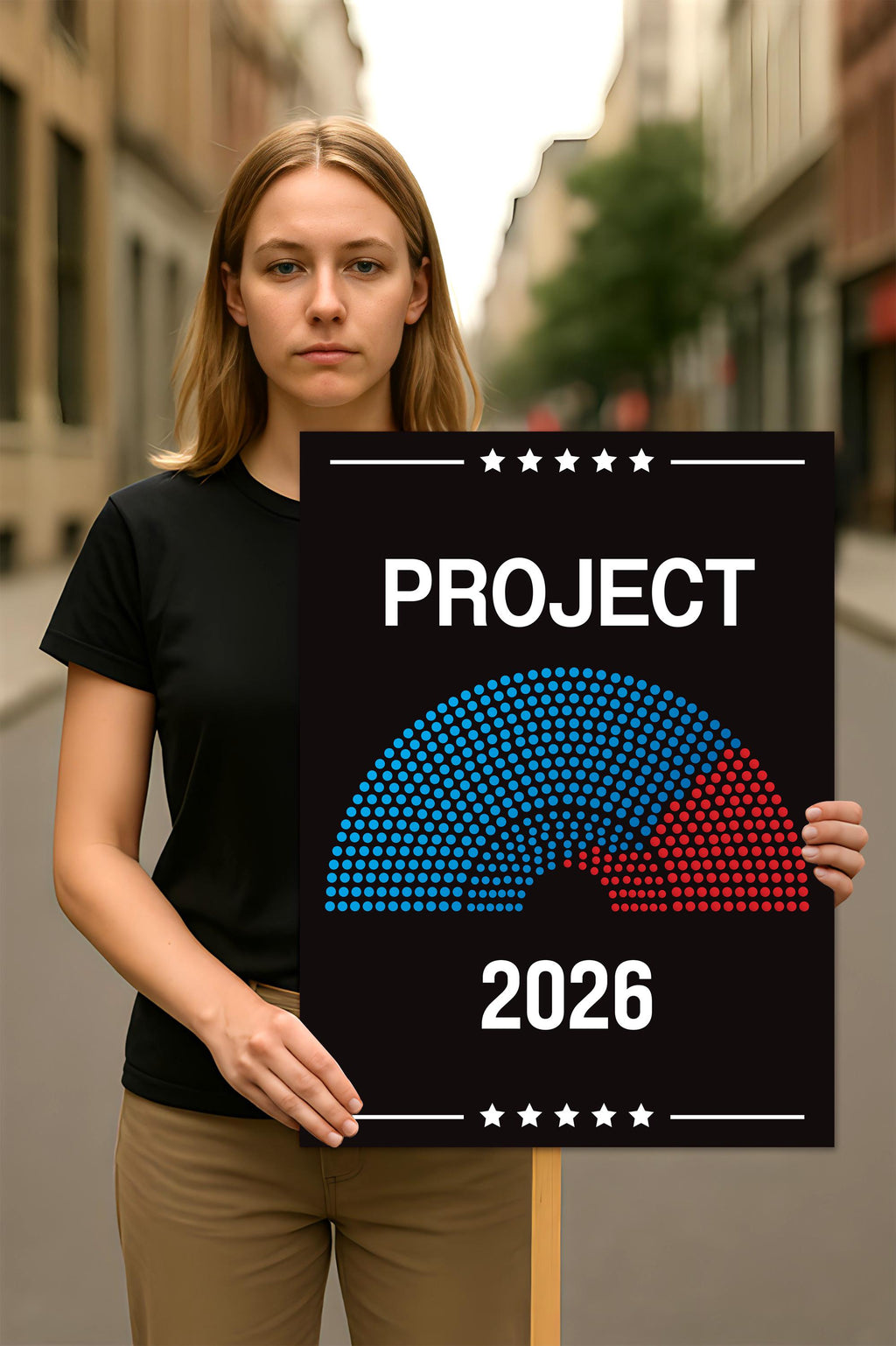 Project 2026 Protest Sign, Anti-Trump, No Kings In America, Political Activist Poster
