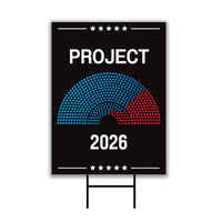 Project 2026 Protest Yard Sign - No Kings In America Lawn Sign, Anti-Trump, Resist Racism