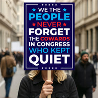 No Kings In America Protest Sign, Anti-Trump Resistance, Political Activist Poster
