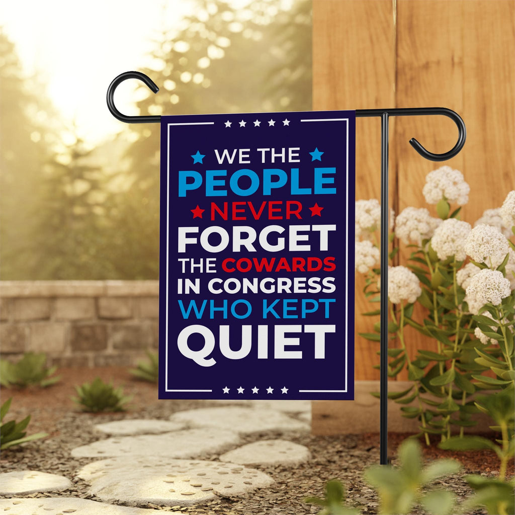 No Kings In America Garden Flag, 12x18 Inch Double Sided, Resist Hate Flag