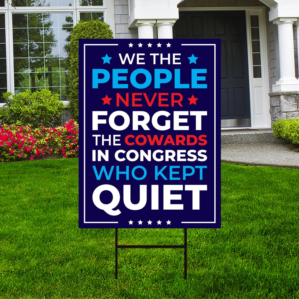 No Kings In America Yard Sign - Resist Hate Lawn Sign, Anti-Trump Sign