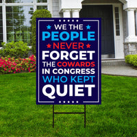 No Kings In America Yard Sign - Resist Hate Lawn Sign, Anti-Trump Sign