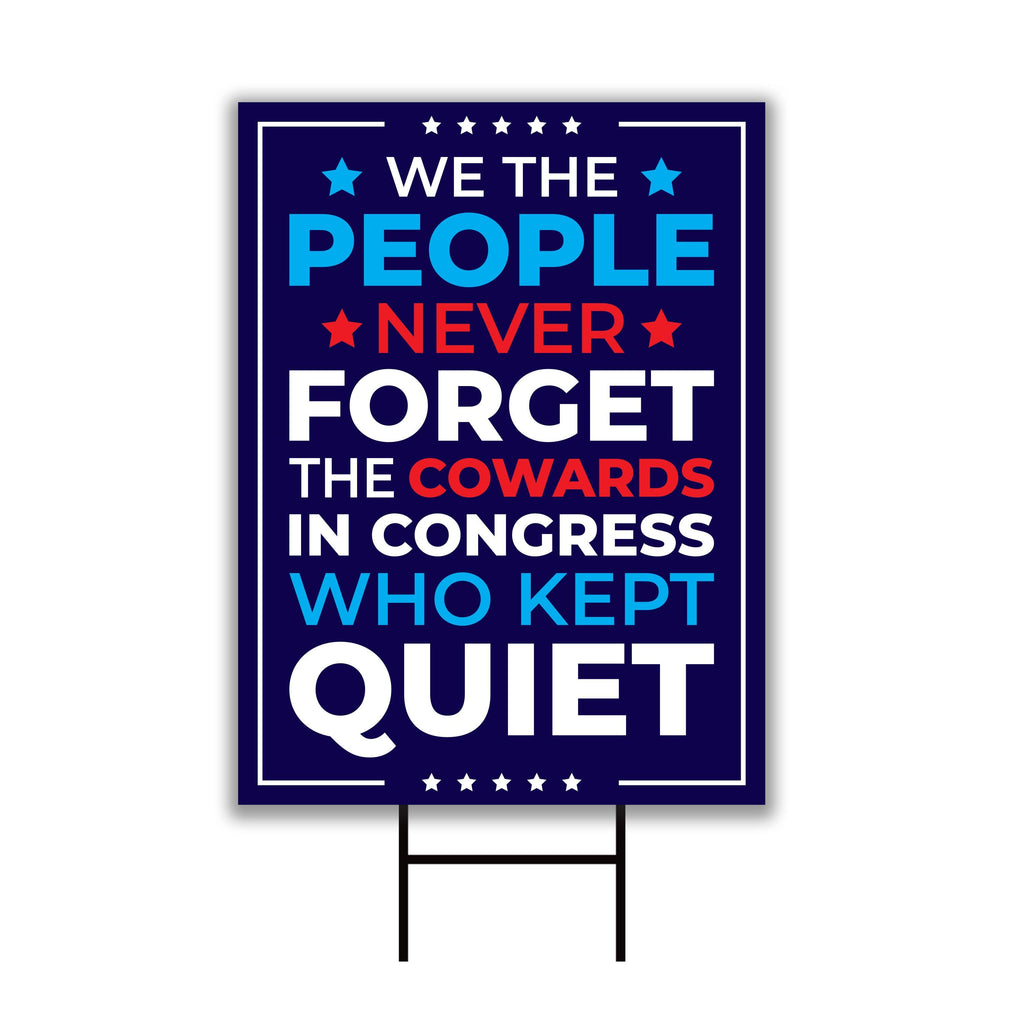 No Kings In America Yard Sign - Resist Hate Lawn Sign, Anti-Trump Sign