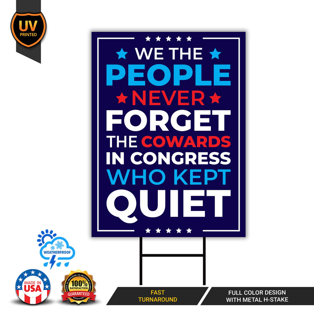 No Kings In America Yard Sign - Resist Hate Lawn Sign, Anti-Trump Sign
