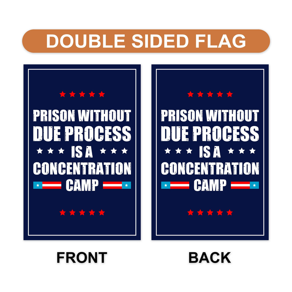 Due Process Resist No Kings Garden Flag, 12x18 Inch Double Sided, Resist Hate, Anti-Trump Flag