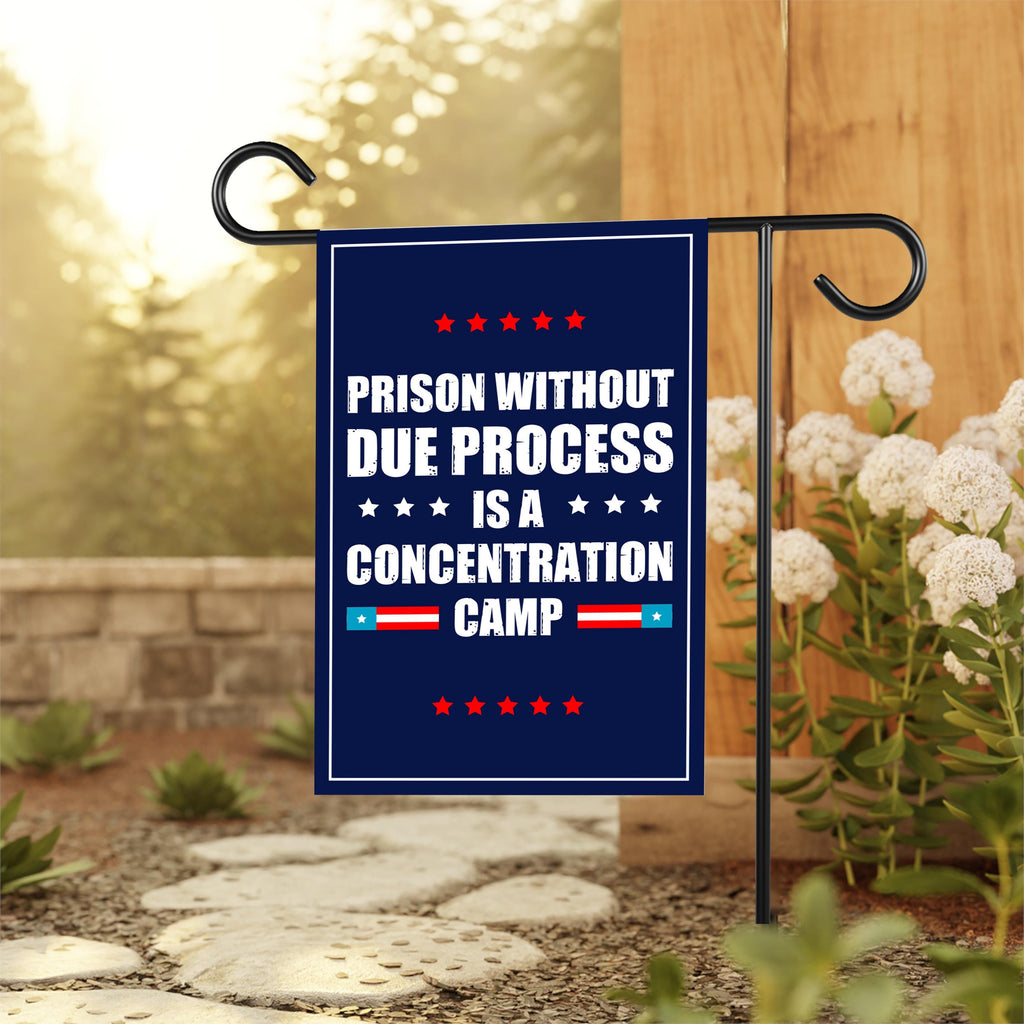 Due Process Resist No Kings Garden Flag, 12x18 Inch Double Sided, Resist Hate, Anti-Trump Flag