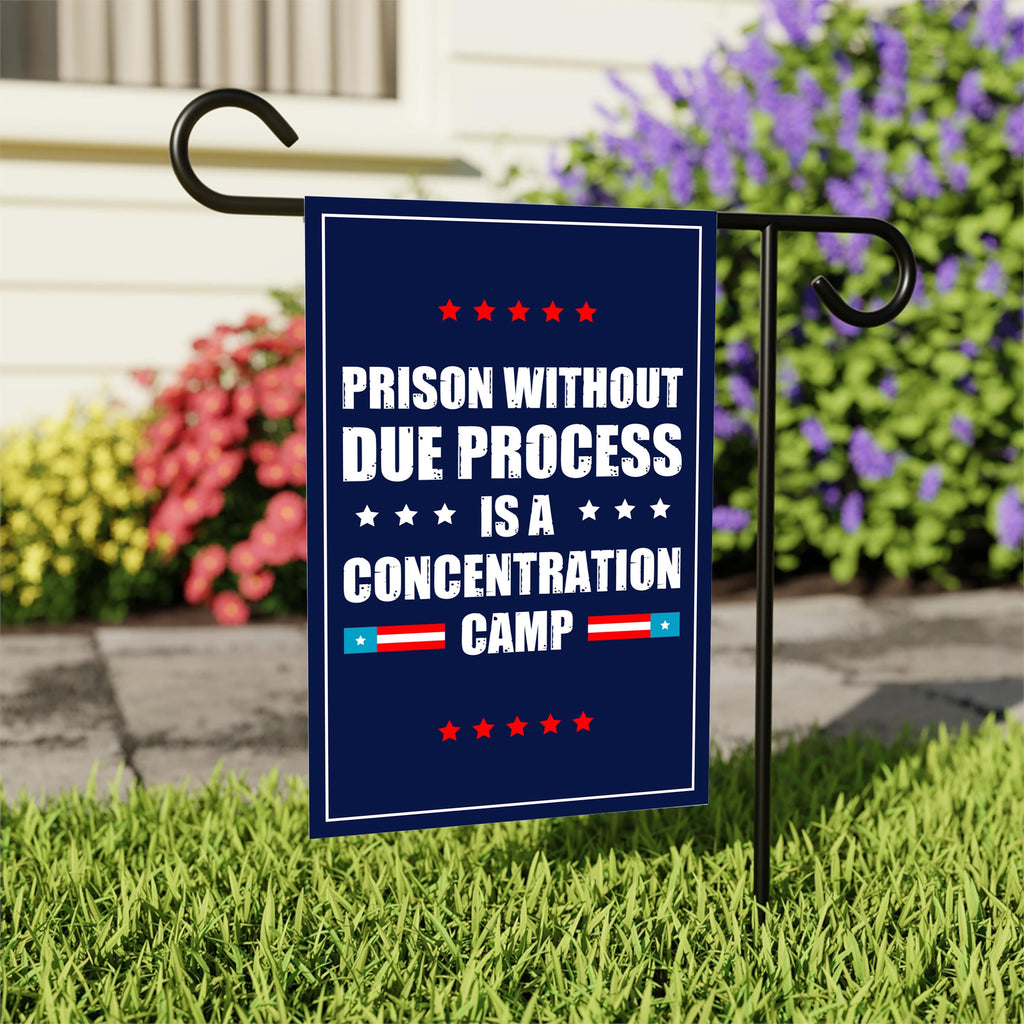 Due Process Resist No Kings Garden Flag, 12x18 Inch Double Sided, Resist Hate, Anti-Trump Flag