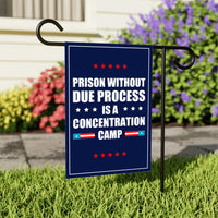 Due Process Resist No Kings Garden Flag, 12x18 Inch Double Sided, Resist Hate, Anti-Trump Flag