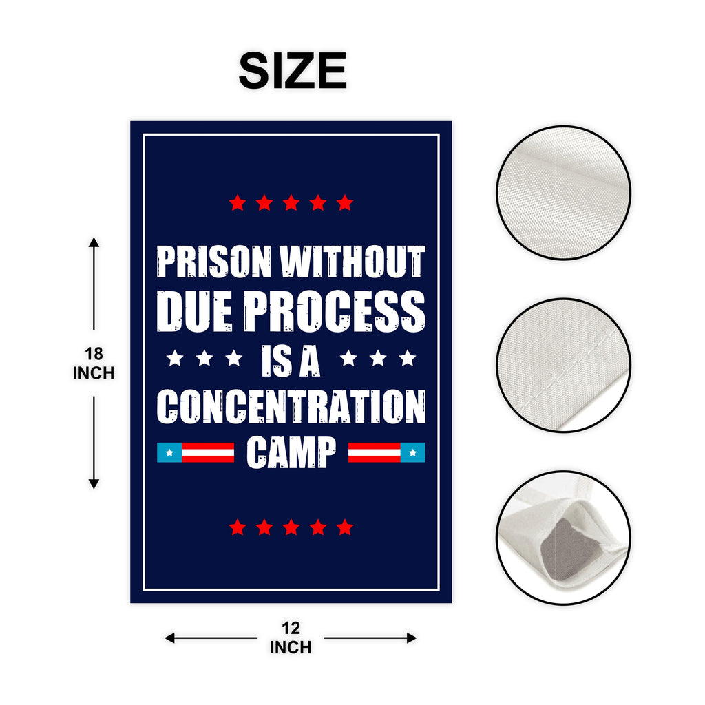 Due Process Resist No Kings Garden Flag, 12x18 Inch Double Sided, Resist Hate, Anti-Trump Flag