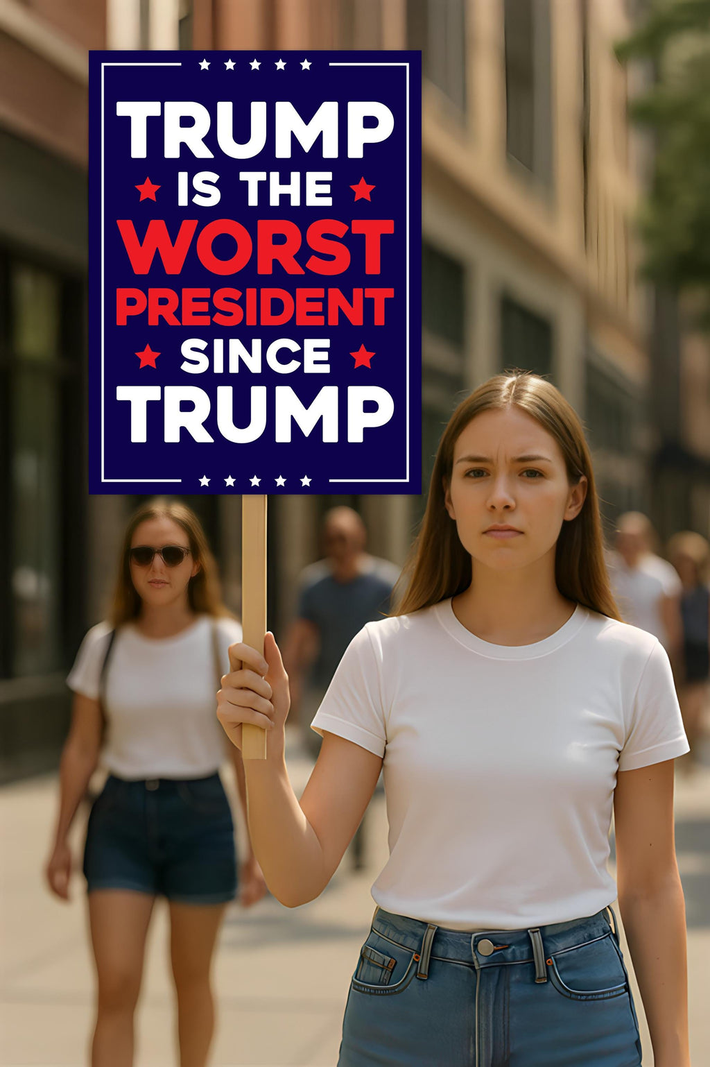 Trump Is the Worst President Since Trump Protest Sign, Anti-Trump, Political Activist Rally Sign, Resist Racism, Resist Fascism Poster