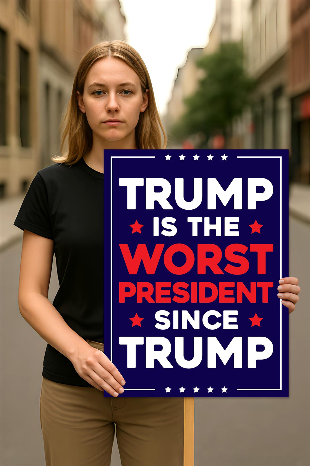 Trump Is the Worst President Since Trump Protest Sign, Anti-Trump, Political Activist Rally Sign, Resist Racism, Resist Fascism Poster