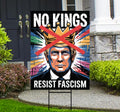 No Kings in America Protect Democracy Yard Sign, Resist Hate, Anti-Trump, Resist Racism, Resist Fascism Sign with Metal H-Stake