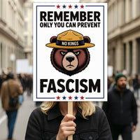 No Kings In America Protest Sign, Anti-Trump Resistance, Political Activist Poster