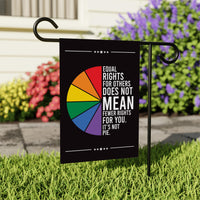 Equal Rights, No Kings In America Garden Flag, Double Sided, Resist Hate Flag