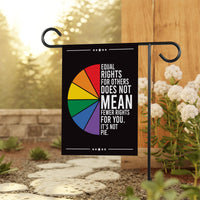 Equal Rights, No Kings In America Garden Flag, Double Sided, Resist Hate Flag
