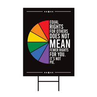 Equal Rights, No Kings In America Yard Sign - Resist Hate Lawn Sign, Anti-Trump Sign