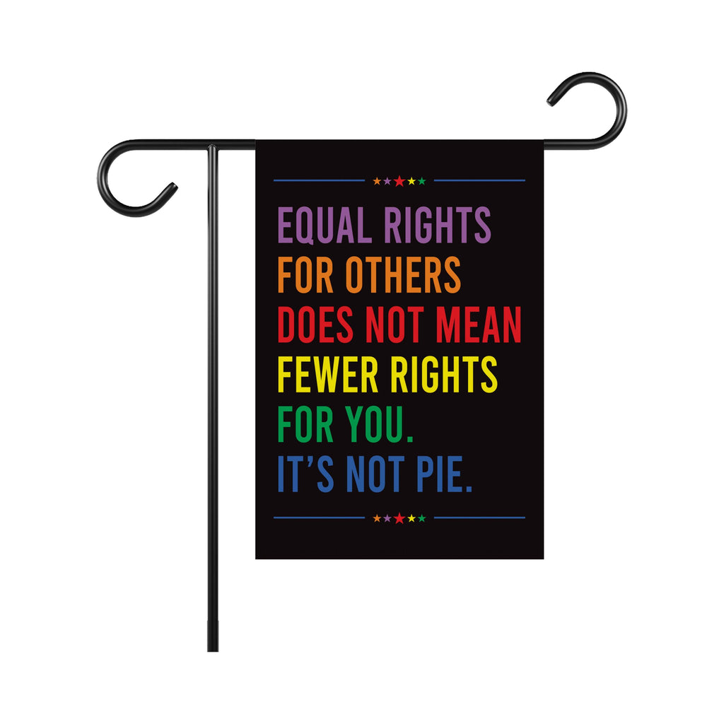 Equal Rights, No Kings In America Garden Flag, Double Sided, Resist Hate Flag