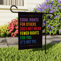 Equal Rights, No Kings In America Garden Flag, Double Sided, Resist Hate Flag