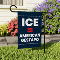 ICE Equals American Gestapo Garden Flag, Double Sided, Resist Hate Flag, Anti-Trump, Funny Anti-Trump Anti-Elon Flag, Political Flag