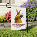 Born To Be Tender Forced To Fight Fascism Garden Flag, 12x18 Inch Double Sided, Resist Hate, Anti-Trump Sign, Resist Racism Flag, Resist Fascism Sign