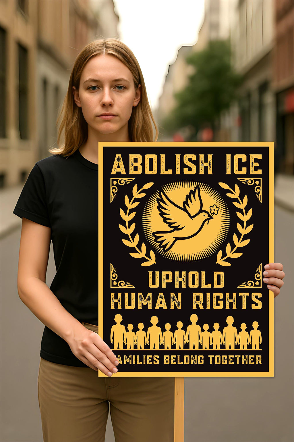 Abolish ICE Protest Sign, Anti-Trump Keep the Immigrants, Deport the Racists