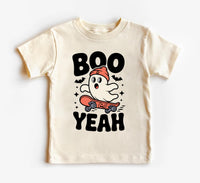 Boo Yeah Baby Bodysuit, Retro Ghost Baby Shirt, Halloween Toddler Sweatshirt - Skater Themed Outfit, Cute Spooky Fall Baby Clothes