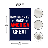 Immigrants Make America Great Land Garden Flag, Double Sided, Resist Hate Flag