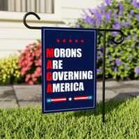 Morons Are Governing America Garden Flag, Double Sided, Resist Hate Flag, Anti-Trump Flag