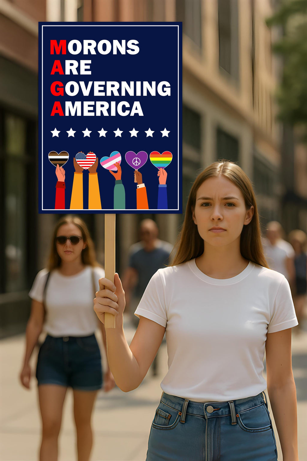 Morons Are Governing America Protest Sign, Anti-Trump Resistance, Political Activist Poster
