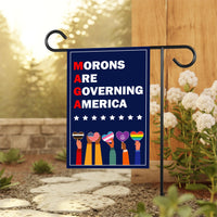 Morons Are Governing America Garden Flag, Double Sided, Resist Hate Flag, Anti-Trump Flag
