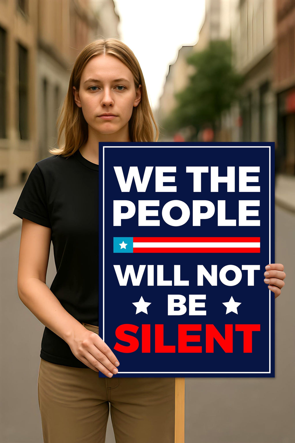 We the People Protest Sign, Anti-Trump Resistance, Political Activist Protest Poster
