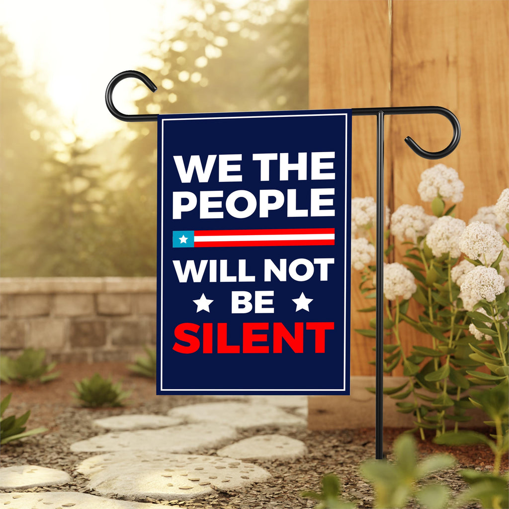 We the People Garden Flag, 12x18 Inch Double Sided, Resist Hate Flag