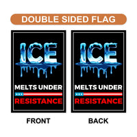 ICE Melts Under Resistance Garden Flag, 12x18 Inch Double Sided, Resist Hate Flag