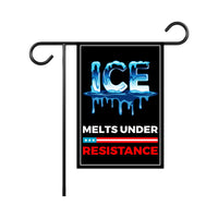 ICE Melts Under Resistance Garden Flag, 12x18 Inch Double Sided, Resist Hate Flag