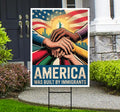 America Was Built By Immigrants Yard Sign - Resist Hate Lawn Sign, Anti-Trump