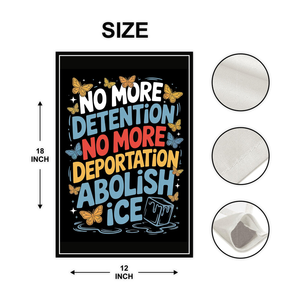 Abolish ICE Protest Garden Flag, 12x18 Inch Double Sided