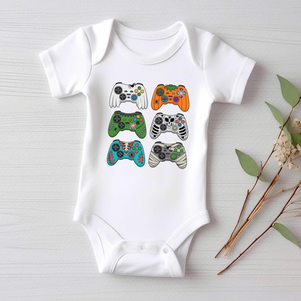 Gaming Halloween Retro Gamer Baby Shirt, Baby Bodysuit, Trendy Fall Toddler Sweatshirt - Cute Boys Spooky Outfit, Trick or Treat Look