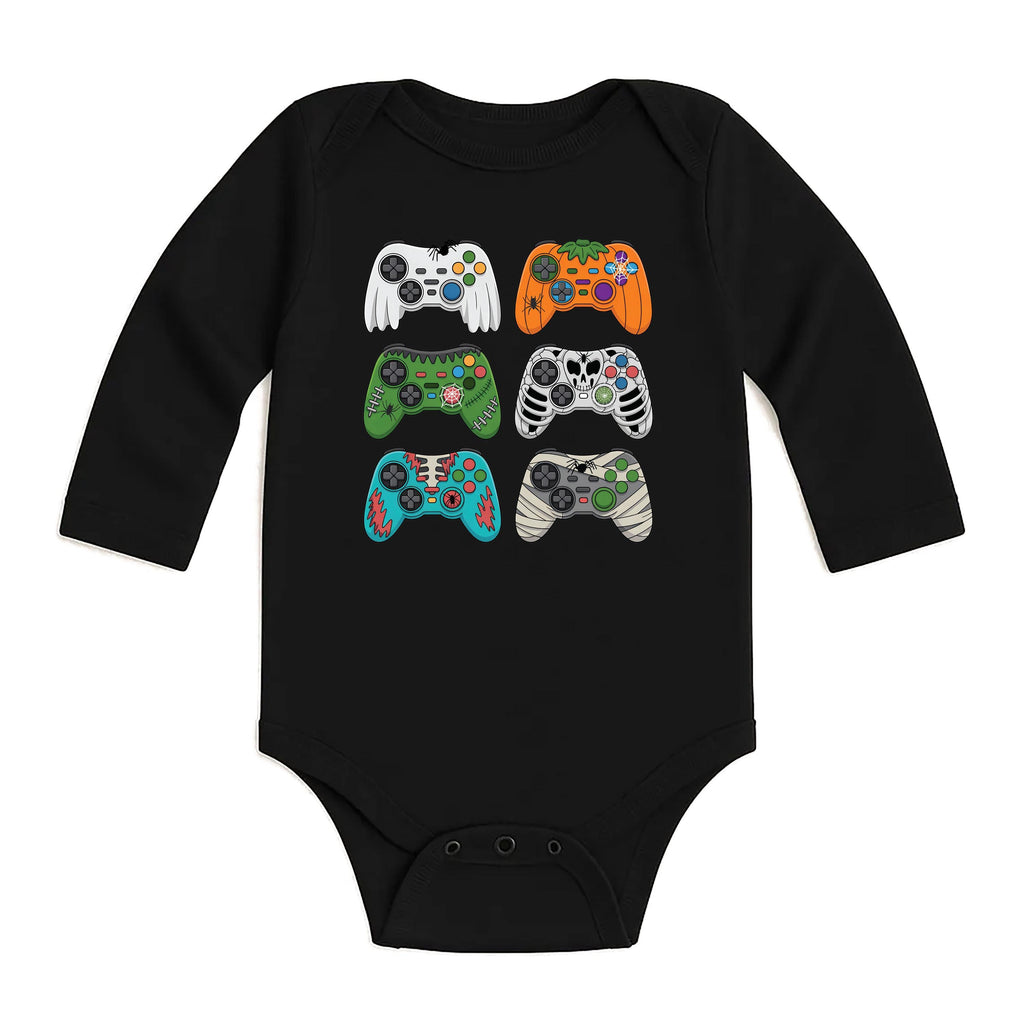 Gaming Halloween Retro Gamer Baby Shirt, Baby Bodysuit, Trendy Fall Toddler Sweatshirt - Cute Boys Spooky Outfit, Trick or Treat Look